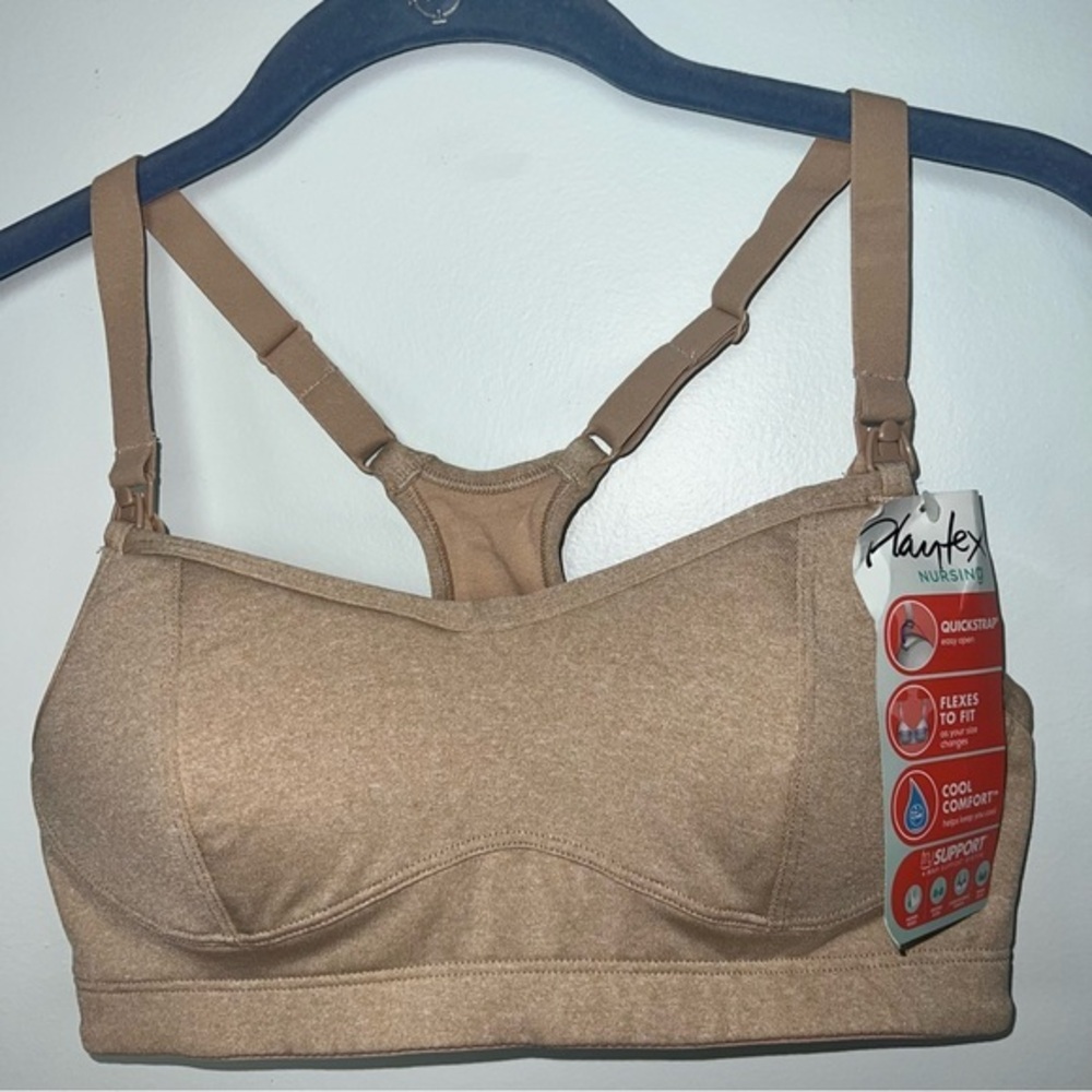 Playtex Nursing Racerback Bra Nude XS Quickstrap Maternity Nursing Bra NWT
